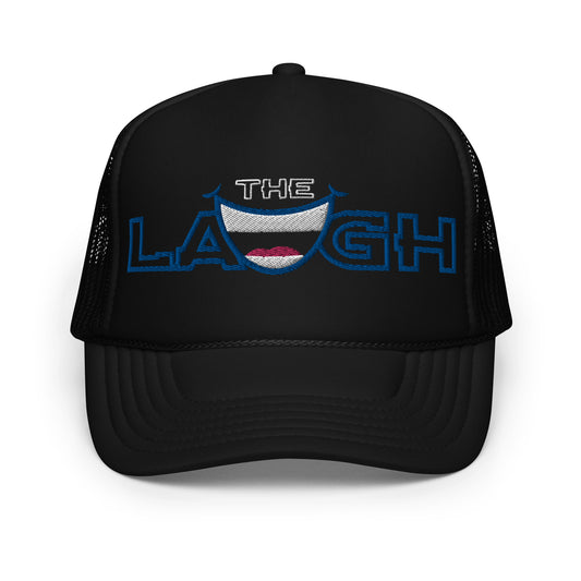 The Laugh Trucker Hat - Embroidered Blue